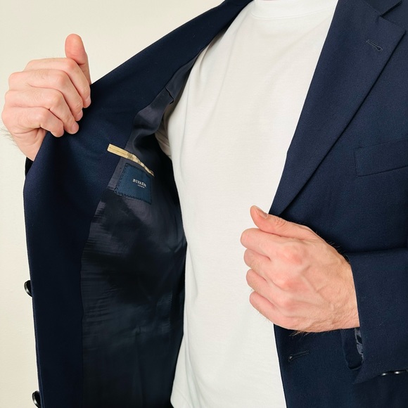 Burberry London navy blue 100% wool blazer jacket - Picture 2 of 9